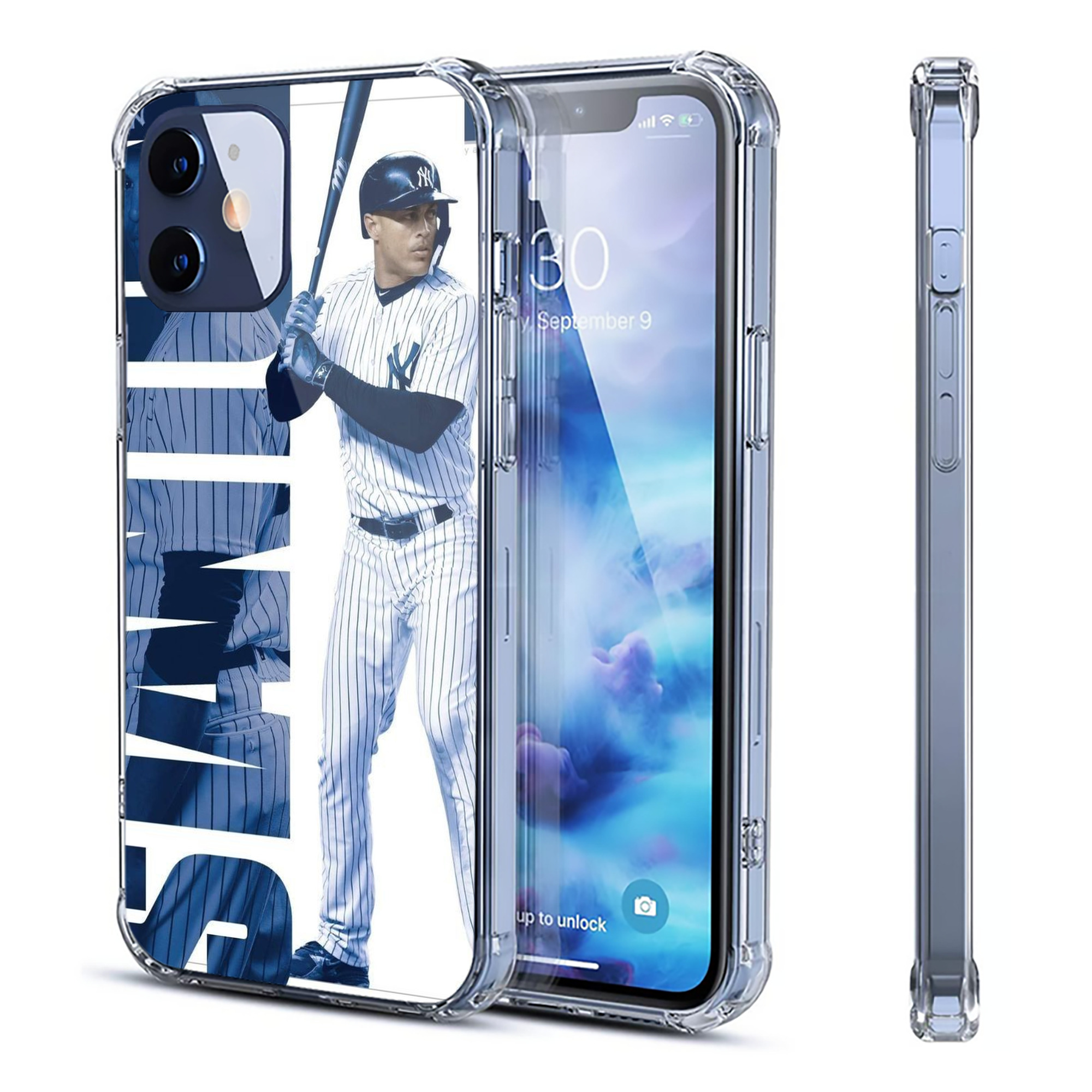Giancarlo Stanton 34 Clear IPhone 12 Case – Soft TPU With UV Print – Enhanced Drop Protection, Precise Fit, Anti-Fingerprint, Customizable Design, Scratch-Resistant, Yellow-Resistant
